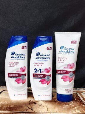 Head & Shoulders Smooth & Silky 2 in 1 & Dandruff Shampoo and Conditioner